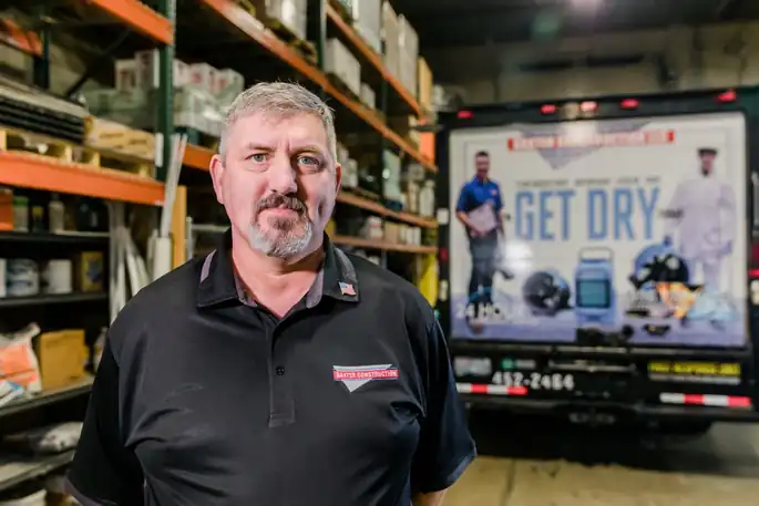 Portrait of Heath Sandall in the Baxter warehouse